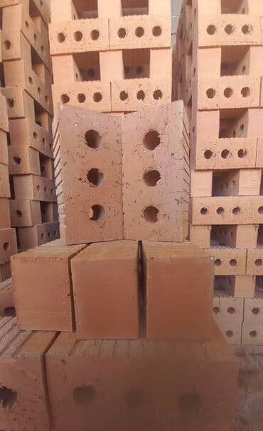 Пустотелый, дырчатый, Жженый кирпич, Полублок, 250×120×90 at lalafo.kg Пустотелый, дырчатый, Жженый кирпич, Полублок, 250×120×90