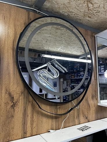 Круглое настенное зеркало с подсветкой. - Диаметр: ориентировочно 70 at lalafo.kg Круглое настенное зеркало с подсветкой. - Диаметр: ориентировочно 70