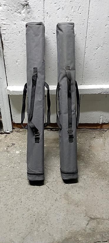 Ролл-ап стенды (X2) с баннерами Комплект выкатных напольных стендов at lalafo.kg Ролл-ап стенды (X2) с баннерами Комплект выкатных напольных стендов