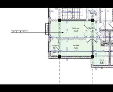 2 комнаты, 64 м² at lalafo.kg 2 комнаты, 64 м²