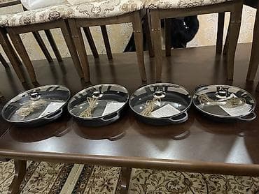 Овальная чугунная сковорода с крышкой - Материал: литой чугун at lalafo.kg Овальная чугунная сковорода с крышкой - Материал: литой чугун