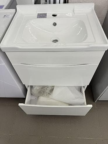 Тумба для ванны, С раковиной, цвет - Белый at lalafo.kg — 3 Тумба для ванны, С раковиной, цвет - Белый — 3