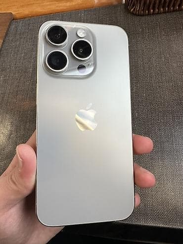 IPhone 15 Pro, Б/у, 128 ГБ, Natural Titanium, Кабель, 77 % at lalafo.kg IPhone 15 Pro, Б/у, 128 ГБ, Natural Titanium, Кабель, 77 %