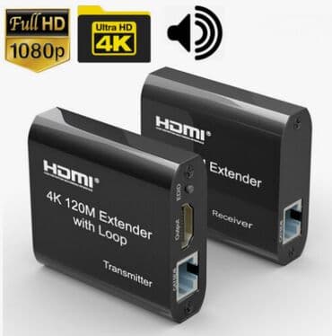 HDMI 4K 120M Extender with Loop HDMI-удлинитель позволяет at lalafo.kg HDMI 4K 120M Extender with Loop HDMI-удлинитель позволяет