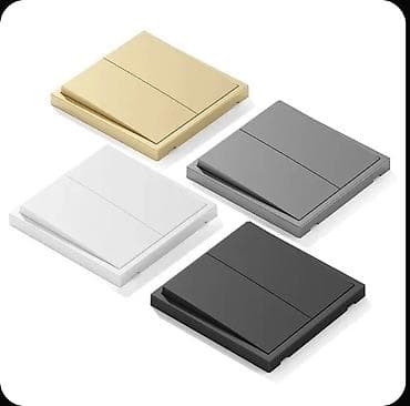 Двухклавишные настенные выключатели, квадратная форма, минималистичный at lalafo.kg Двухклавишные настенные выключатели, квадратная форма, минималистичный