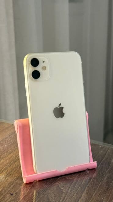 IPhone 11, 128 ГБ, Белый, Чехол, 80 % at lalafo.kg IPhone 11, 128 ГБ, Белый, Чехол, 80 %