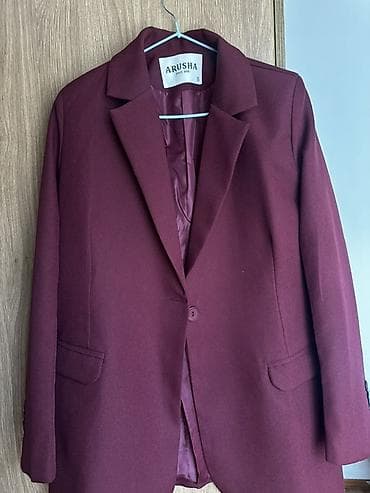 Женский пиджак ARUSHA, размер S. - Цвет: глубокий бордовый (винный). - at lalafo.kg Женский пиджак ARUSHA, размер S. - Цвет: глубокий бордовый (винный). -
