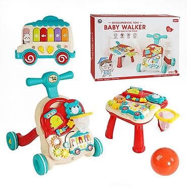 Развивающая каталка-ходунки 2-в-1 с игровым столиком - Для малышей от at lalafo.kg Развивающая каталка-ходунки 2-в-1 с игровым столиком - Для малышей от