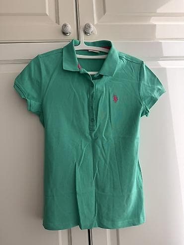 Женское поло U.S. Polo Assn. - Цвет: мятно‑зеленый. - Классический at lalafo.kg Женское поло U.S. Polo Assn. - Цвет: мятно‑зеленый. - Классический