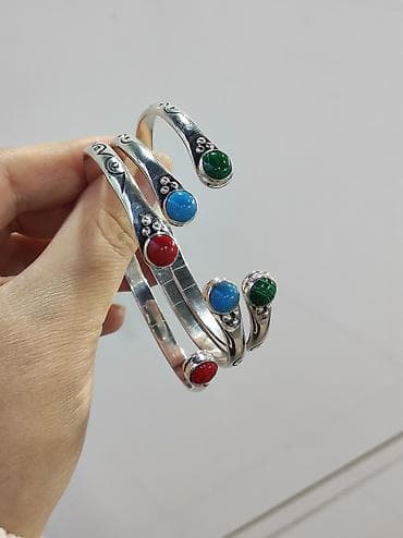 Серебряный Билерик с камнями Серебро 925 пробы Без размерный Цена at lalafo.kg Серебряный Билерик с камнями Серебро 925 пробы Без размерный Цена