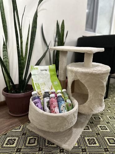 Когтеточка-домик для кошек, компактная и многоуровневая. - Материал lalafo.kg да — 3 Когтеточка-домик для кошек, компактная и многоуровневая. - Материал — 3