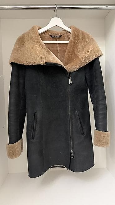 Дубленка, Турция, По колено, С капюшоном, S at lalafo.kg Дубленка, Турция, По колено, С капюшоном, S