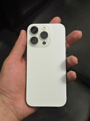 IPhone 15 Pro, Б/у, 256 ГБ, White Titanium, 100 % at lalafo.kg IPhone 15 Pro, Б/у, 256 ГБ, White Titanium, 100 %