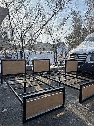 Односпальные кровати в индустриальном стиле на заказ - Каркас at lalafo.kg Односпальные кровати в индустриальном стиле на заказ - Каркас