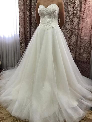 Продается новое свадебное платье. Европейский фасон. «А» образное at lalafo.kg Продается новое свадебное платье. Европейский фасон. «А» образное