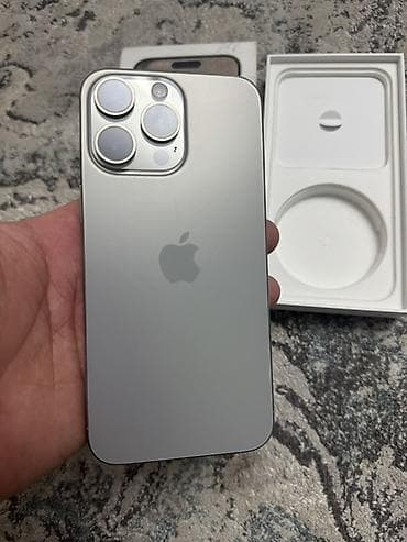 IPhone 15 Pro Max, 256 ГБ, Серебристый, Коробка, 84 % at lalafo.kg IPhone 15 Pro Max, 256 ГБ, Серебристый, Коробка, 84 %