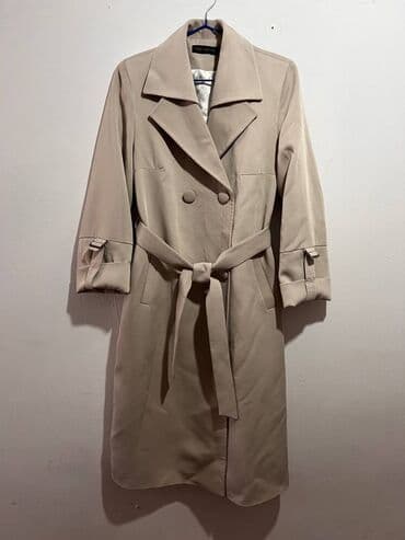 Адрес Бишкек, Арча бешик Бежевый тренч с поясом - Классический at lalafo.kg Адрес Бишкек, Арча бешик Бежевый тренч с поясом - Классический