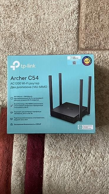 TP-Link Archer C54 — двухдиапазонный Wi‑Fi роутер класса AC1200 с at lalafo.kg TP-Link Archer C54 — двухдиапазонный Wi‑Fi роутер класса AC1200 с