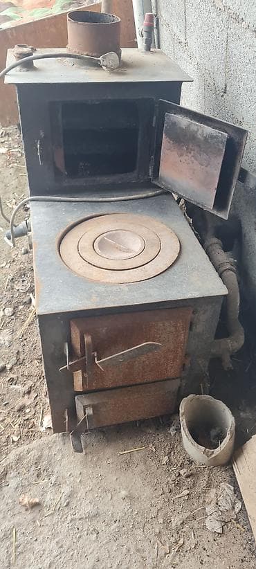 Твердотопливная печь-камин с варочной поверхностью и контуром водяного at lalafo.kg — 4 Твердотопливная печь-камин с варочной поверхностью и контуром водяного — 4