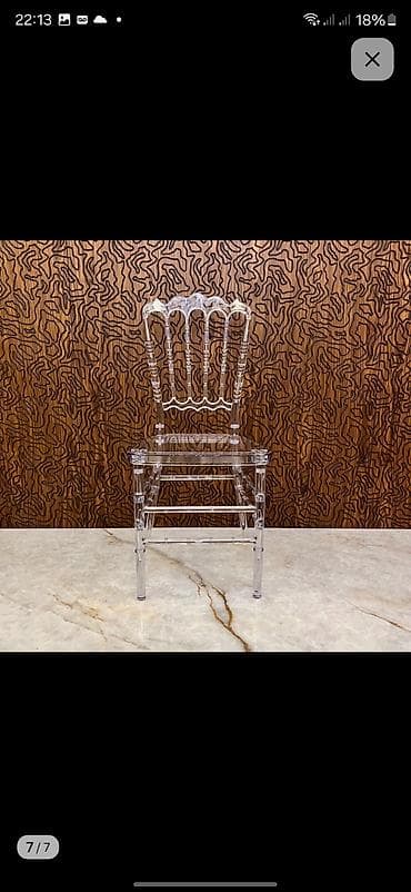 Табуреткалар: Прозрачный стул в стиле Людовика XVI. Имеет декоративную спинку с lalafo.kg да — 1 Табуреткалар: Прозрачный стул в стиле Людовика XVI. Имеет декоративную спинку с — 1
