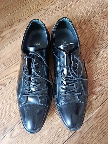 Классические мужские туфли-дерби черного цвета - Размер: 42 at lalafo.kg Классические мужские туфли-дерби черного цвета - Размер: 42