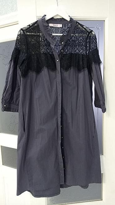 Блузка, Однотонный, Удлиненная модель at lalafo.kg Блузка, Однотонный, Удлиненная модель