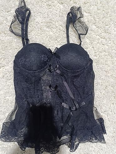 Кружевная черная корсет‑комбинация - Модель: полупрозрачная корсетная at lalafo.kg Кружевная черная корсет‑комбинация - Модель: полупрозрачная корсетная