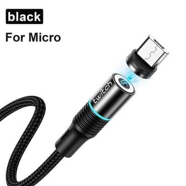 Магнитный USB - micro USB кабель Twitch 3А для быстрой зарядки и at lalafo.kg Магнитный USB - micro USB кабель Twitch 3А для быстрой зарядки и