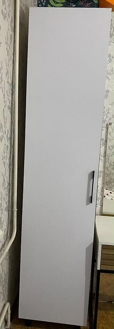 Узкий однодверный шкаф-колонна для одежды и хранения. - Корпус: ЛДСП at lalafo.kg Узкий однодверный шкаф-колонна для одежды и хранения. - Корпус: ЛДСП