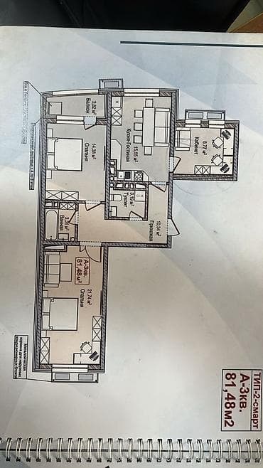 3 комнаты, 81 м², Индивидуалка, 8 этаж, Готовая ПСО (под самоотделку) at lalafo.kg — 5 3 комнаты, 81 м², Индивидуалка, 8 этаж, Готовая ПСО (под самоотделку) — 5