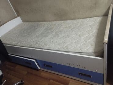 Кровать подросковая размер 180на80 с матрасом 2 выдвижных ящика at lalafo.kg Кровать подросковая размер 180на80 с матрасом 2 выдвижных ящика