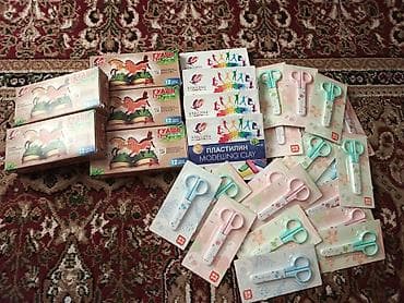 краски гуашь: 12 цветов гуашь 150 сом. Пластелин 10 цветов 100 сом. Ножницы детские at lalafo.kg — 1 краски гуашь: 12 цветов гуашь 150 сом. Пластелин 10 цветов 100 сом. Ножницы детские — 1