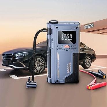 Пусковое зарядное устройство Jump Starter + компрессор для накачки at lalafo.kg Пусковое зарядное устройство Jump Starter + компрессор для накачки