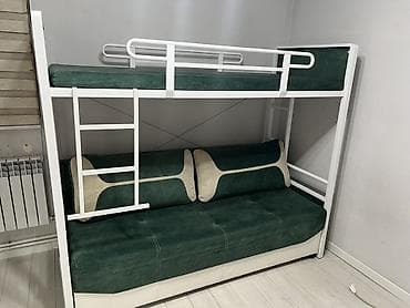 Двухъярусная кровать, С выкатной системой at lalafo.kg Двухъярусная кровать, С выкатной системой