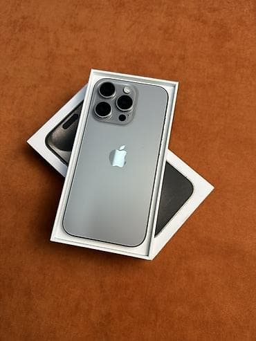 IPhone 15 Pro, Б/у, 256 ГБ, Natural Titanium, Коробка, 84 % at lalafo.kg IPhone 15 Pro, Б/у, 256 ГБ, Natural Titanium, Коробка, 84 %