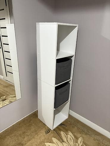 Полка с двумя коробками органайзерами. Размер - 33x33x140 at lalafo.kg Полка с двумя коробками органайзерами. Размер - 33x33x140