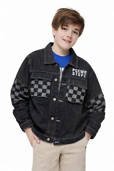 Жамгыр өткөрбөс курткалар: ☘️Куртки осенние для мальчиков Ткань: джинсовая Расцветки: черный, в lalafo.kg да — 1 Жамгыр өткөрбөс курткалар: ☘️Куртки осенние для мальчиков Ткань: джинсовая Расцветки: черный, в — 1