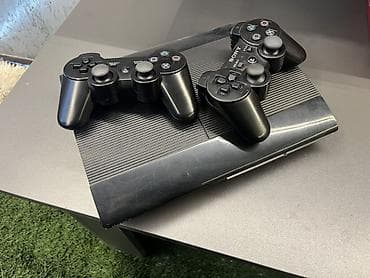 Sony PlayStation 3 Super Slim прошитый 32 игр (CECH-4xxx) с двумя at lalafo.kg Sony PlayStation 3 Super Slim прошитый 32 игр (CECH-4xxx) с двумя