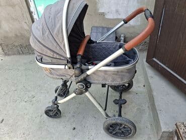 Коляска, цвет - Коричневый, Б/у at lalafo.kg Коляска, цвет - Коричневый, Б/у