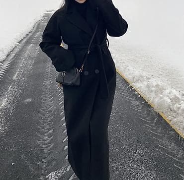 Элегантное черное пальто макси (состояние отличное) Продаю стильное at lalafo.kg Элегантное черное пальто макси (состояние отличное) Продаю стильное