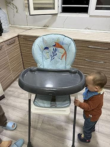 Стульчик для кормления, Другой бренд, Пластик, Другой вид, цвет - Голубой at lalafo.kg Стульчик для кормления, Другой бренд, Пластик, Другой вид, цвет - Голубой