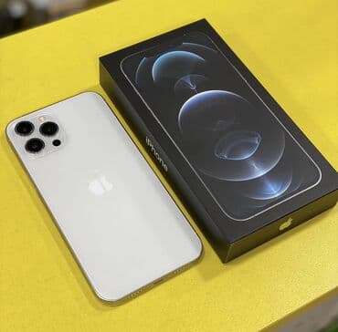 IPhone 12 Pro Max, Б/у, 256 ГБ, Белый, Коробка, 83 % at lalafo.kg IPhone 12 Pro Max, Б/у, 256 ГБ, Белый, Коробка, 83 %