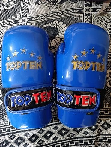 Перчатки для Тхэквондо итф Top Ten, синие, размер M. - Модель с at lalafo.kg Перчатки для Тхэквондо итф Top Ten, синие, размер M. - Модель с