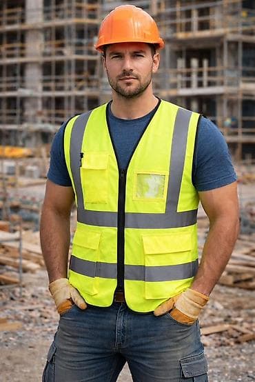 Сигнальный жилет повышенной видимости - Цвета: лимонный и оранжевый - at lalafo.kg Сигнальный жилет повышенной видимости - Цвета: лимонный и оранжевый -