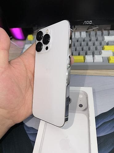 IPhone 13 Pro, Б/у, 128 ГБ, Белый, Чехол, 75 % at lalafo.kg IPhone 13 Pro, Б/у, 128 ГБ, Белый, Чехол, 75 %