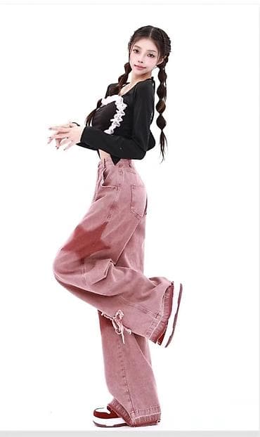 Брюки Широкие, Лето, Китай, Новый at lalafo.kg Брюки Широкие, Лето, Китай, Новый