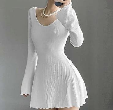 Повседневное платье, Лето, Короткая модель, Трикотаж, Лапша, XS, S, M at lalafo.kg Повседневное платье, Лето, Короткая модель, Трикотаж, Лапша, XS, S, M