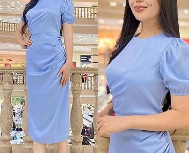 Вечернее платье, Коктейльное, Шелк, Без рукавов, XL at lalafo.kg Вечернее платье, Коктейльное, Шелк, Без рукавов, XL