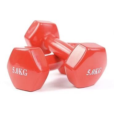 Гантели неопреновые шестигранные, 5 кг (пара) - Вес каждой гантели at lalafo.kg Гантели неопреновые шестигранные, 5 кг (пара) - Вес каждой гантели