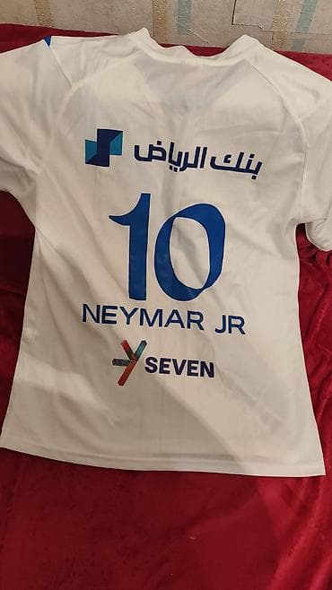Футбольная майка Al Hilal — Neymar Jr №10 футболка новая. - at lalafo.kg Футбольная майка Al Hilal — Neymar Jr №10 футболка новая. -